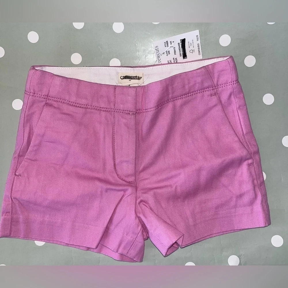 J. Crew Crewcuts Girls chino shorts H4888 Pink 4